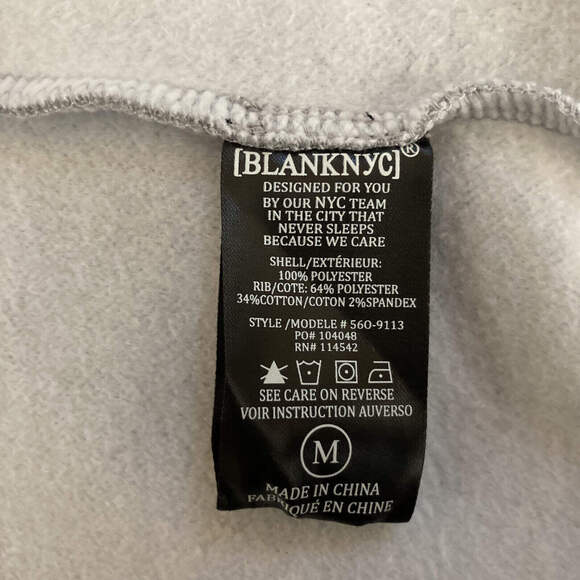 BLANK NYC WOMENS GRAY SALT & PEPPER FUNNEL NECK OPEN CARDIGAN SWEATER MEDIUM - Picture 9 of 11